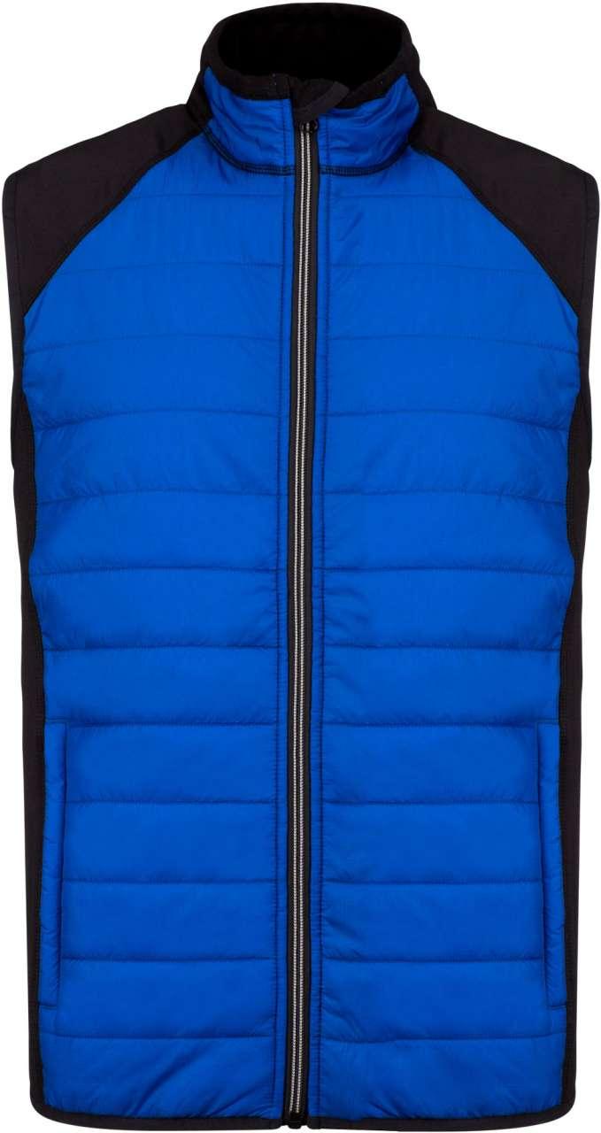 DUAL-FABRIC SLEEVELESS SPORTS JACKET