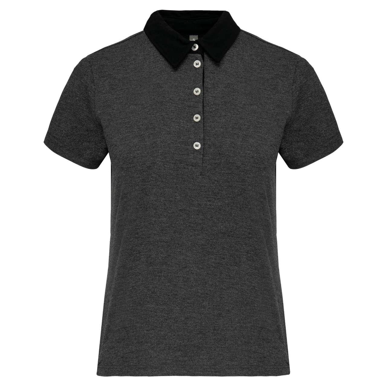 LADIES' TWO-TONE JERSEY POLO SHIRT