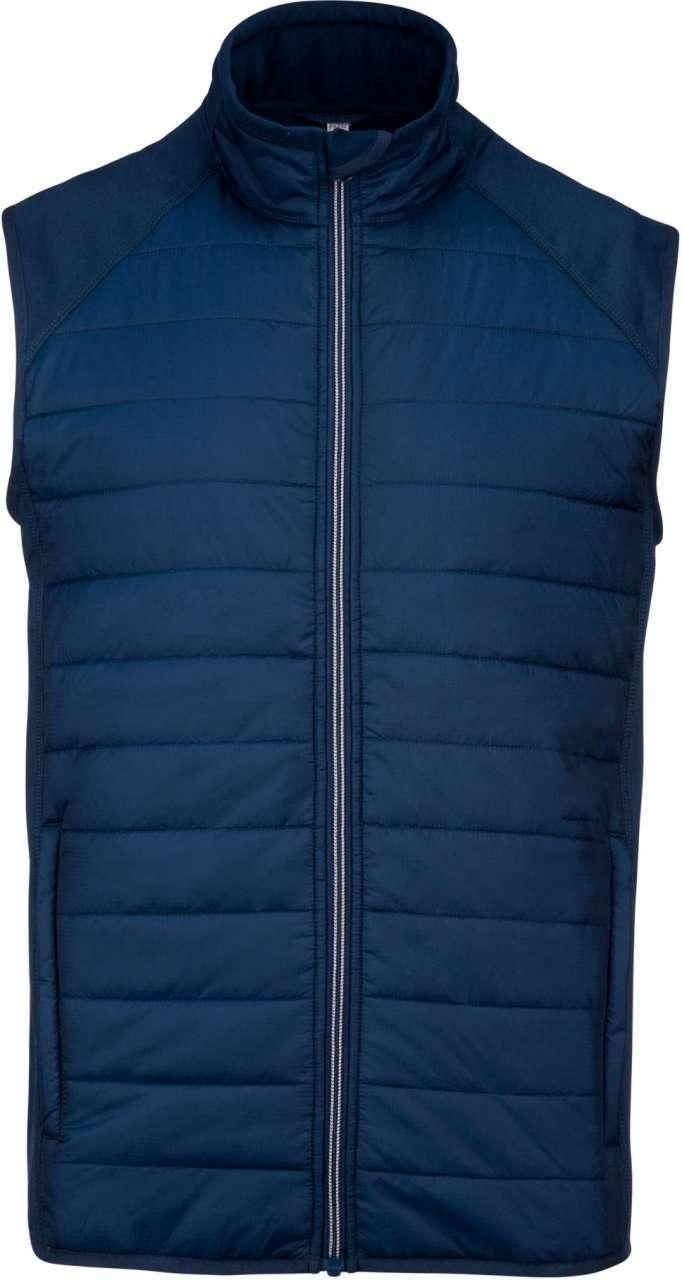 DUAL-FABRIC SLEEVELESS SPORTS JACKET