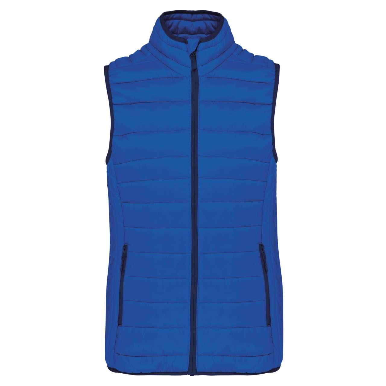 LADIES' LIGHTWEIGHT SLEEVELESS FAKE DOWN JACKET