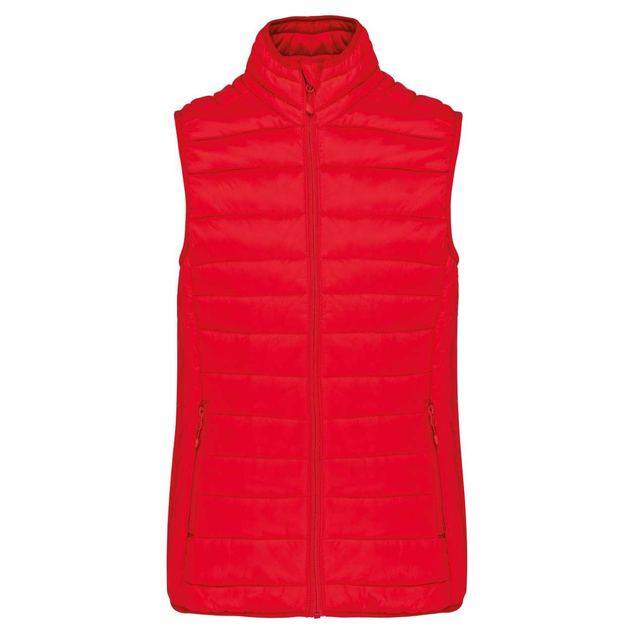 LADIES' LIGHTWEIGHT SLEEVELESS FAKE DOWN JACKET