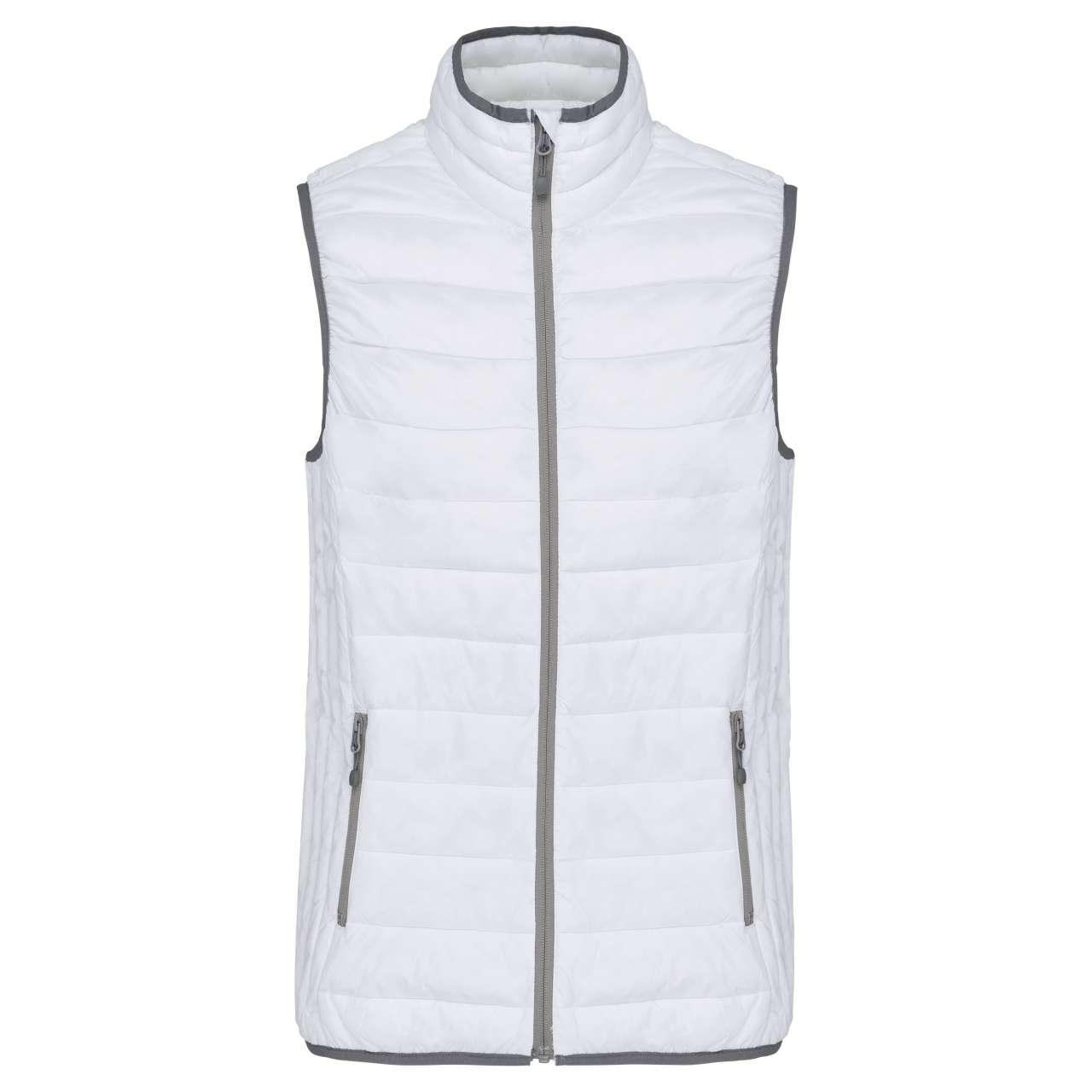 LADIES' LIGHTWEIGHT SLEEVELESS FAKE DOWN JACKET