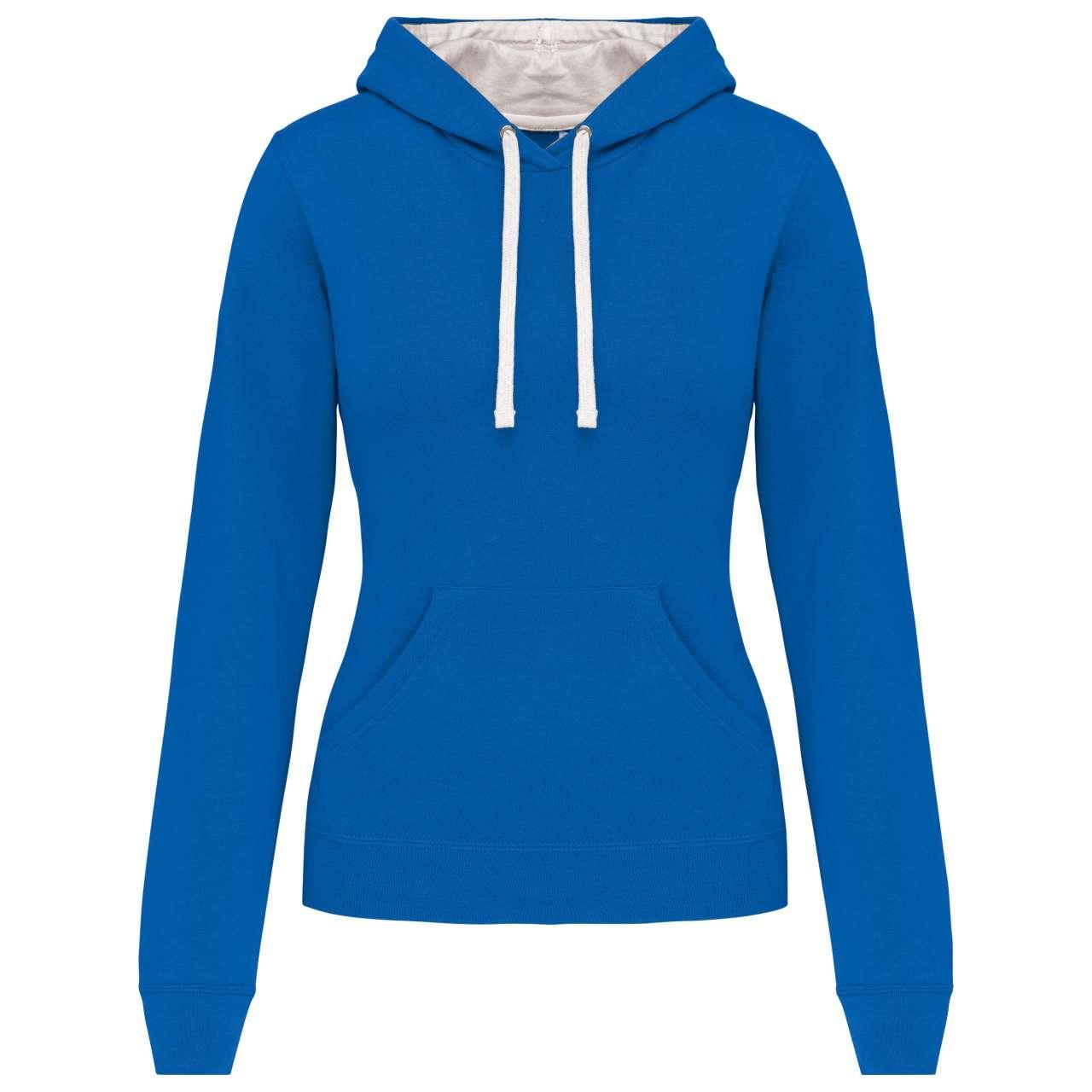 LADIES’ CONTRAST HOODED SWEATSHIRT