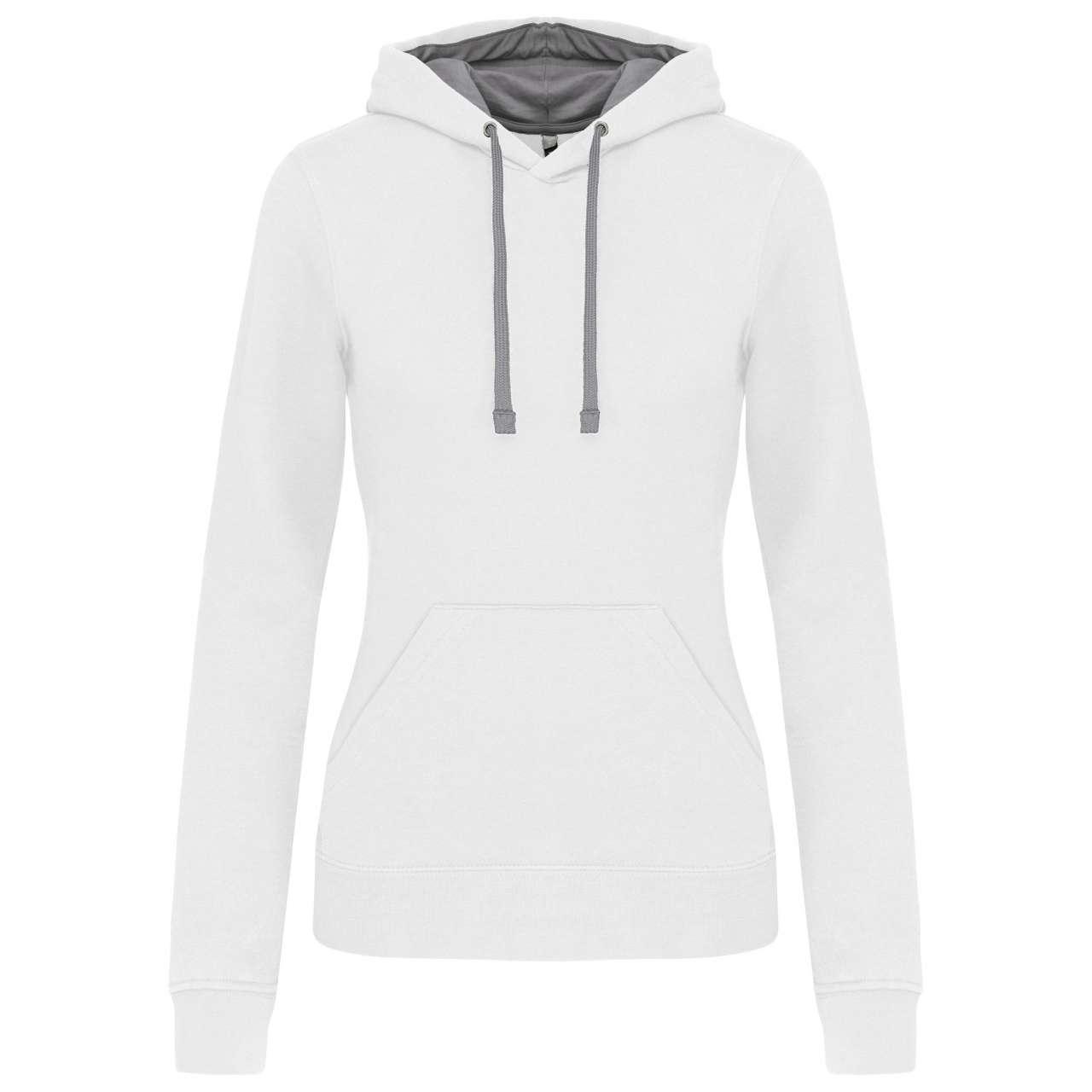 LADIES’ CONTRAST HOODED SWEATSHIRT