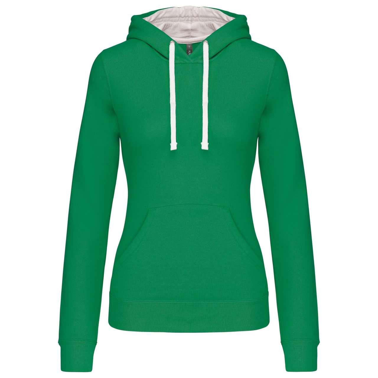 LADIES’ CONTRAST HOODED SWEATSHIRT