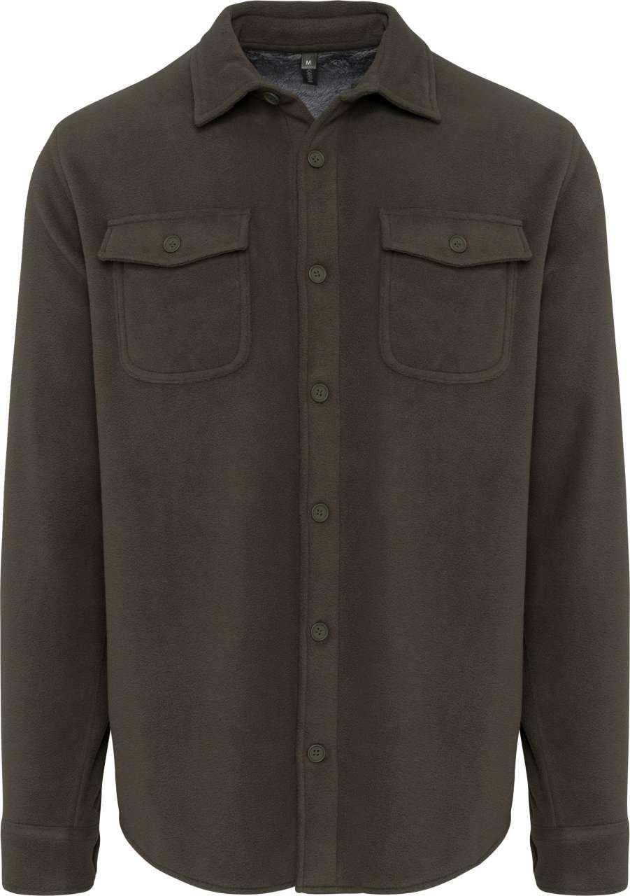 SHERPA-LINED FLEECE OVERSHIRT