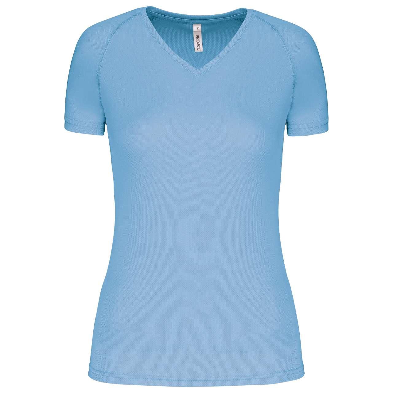 LADIES’ V-NECK SHORT SLEEVE SPORTS T-SHIRT