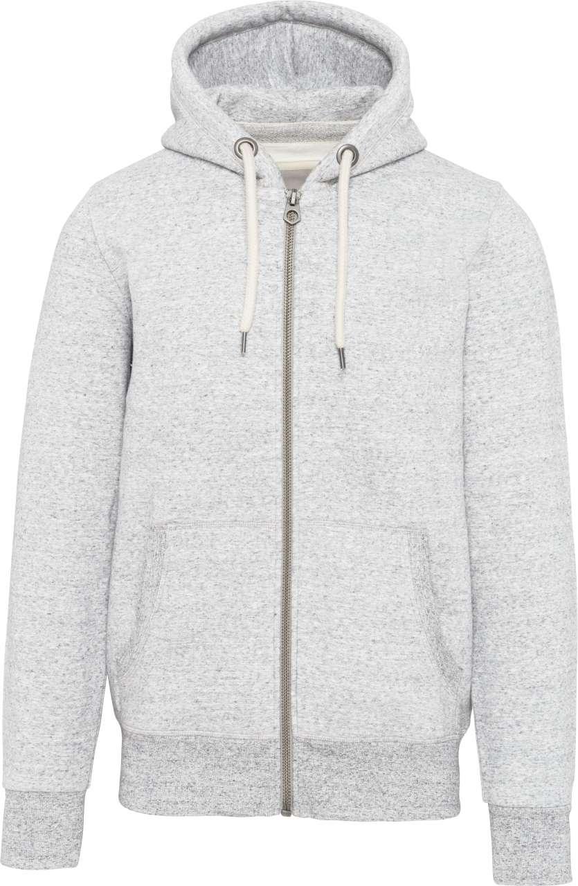 MEN’S VINTAGE ZIPPED HOODED SWEATSHIRT
