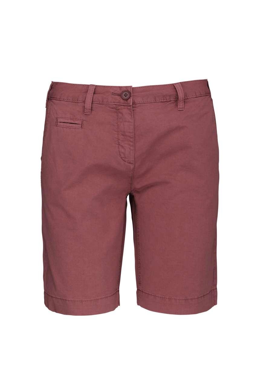 LADIES' WASHED EFFECT BERMUDA SHORTS