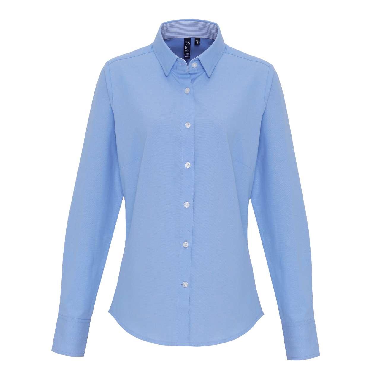 WOMEN'S COTTON RICH OXFORD STRIPES SHIRT