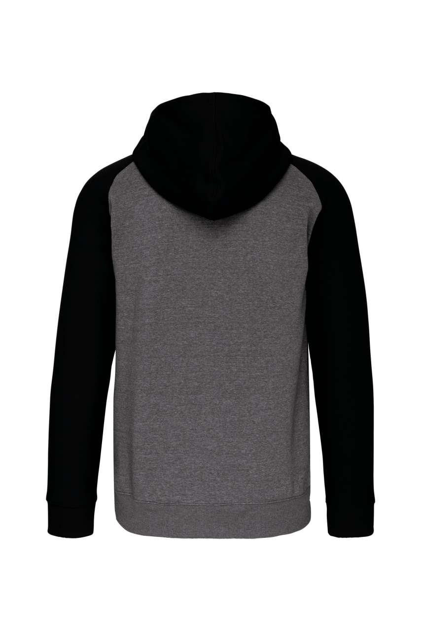 UNISEX TWO-TONE ZIPPED HOODED FLEECE JACKET