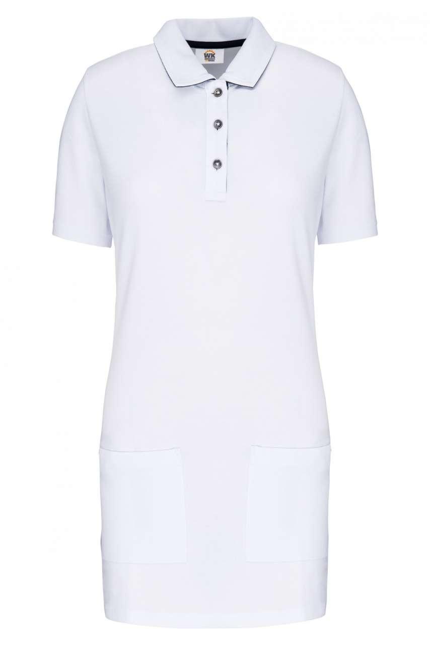 LADIES’ SHORT-SLEEVED LONGLINE POLO SHIRT