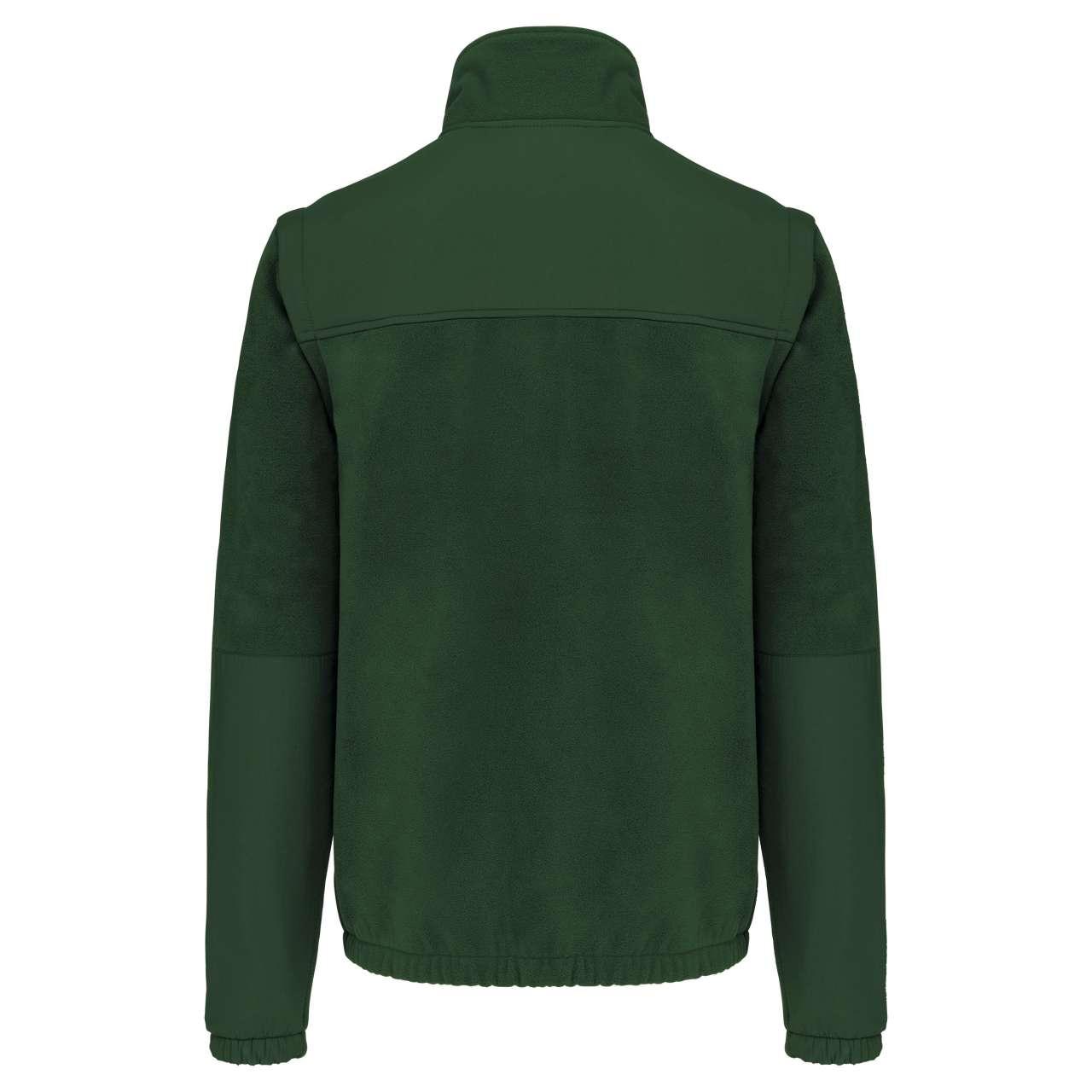 FLEECE JACKET WITH REMOVABLE SLEEVES