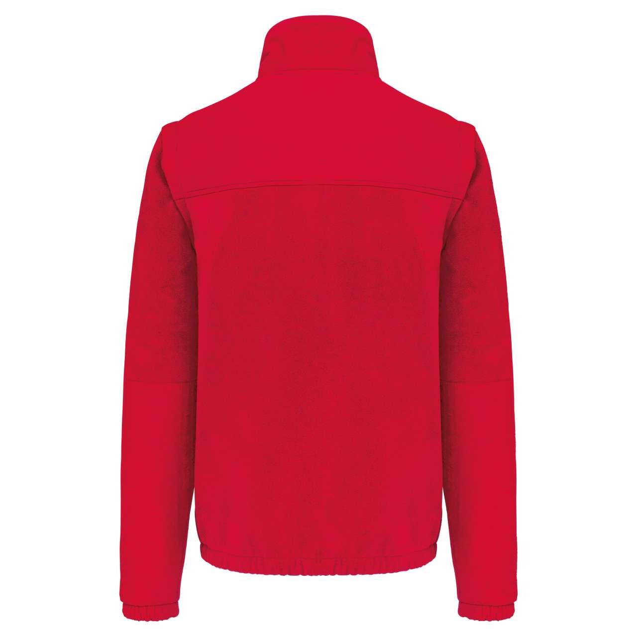FLEECE JACKET WITH REMOVABLE SLEEVES