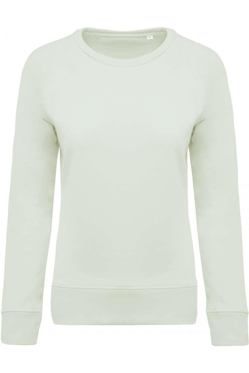 LADIES’ ORGANIC COTTON CREW NECK RAGLAN SLEEVE SWEATSHIRT