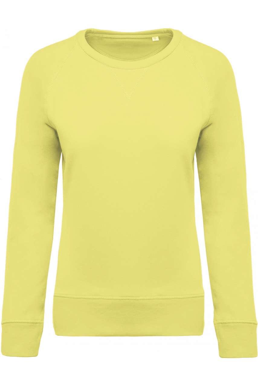LADIES’ ORGANIC COTTON CREW NECK RAGLAN SLEEVE SWEATSHIRT