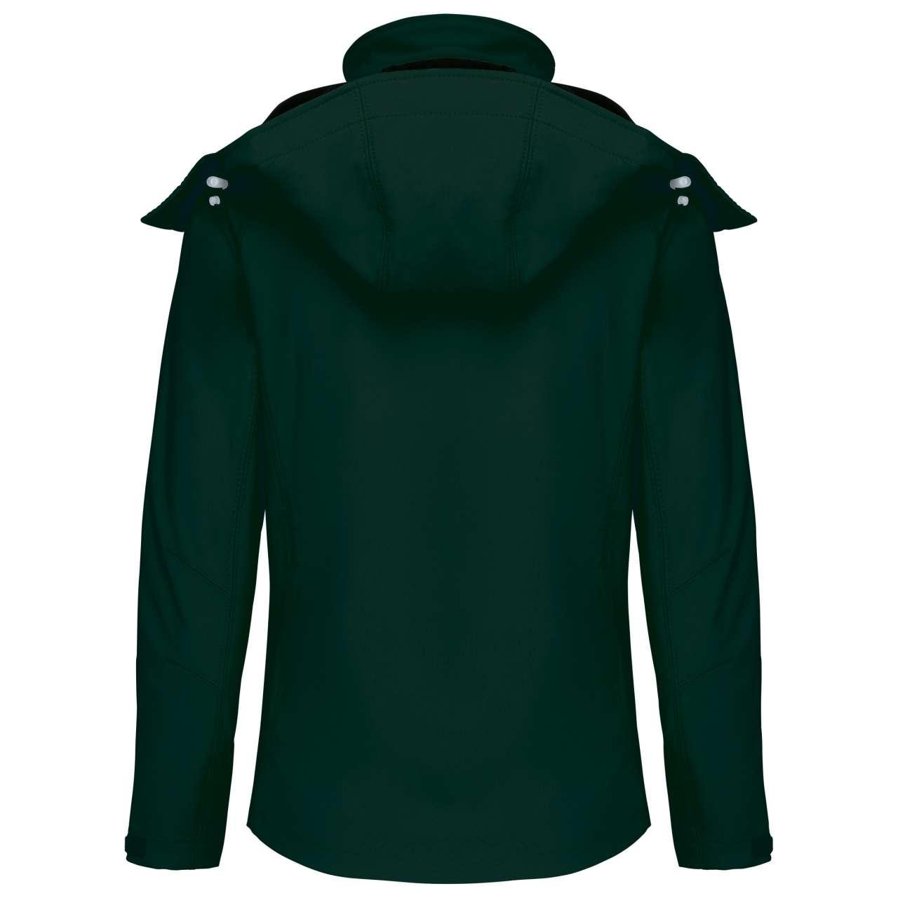 LADIES' DETACHABLE HOODED SOFTSHELL JACKET