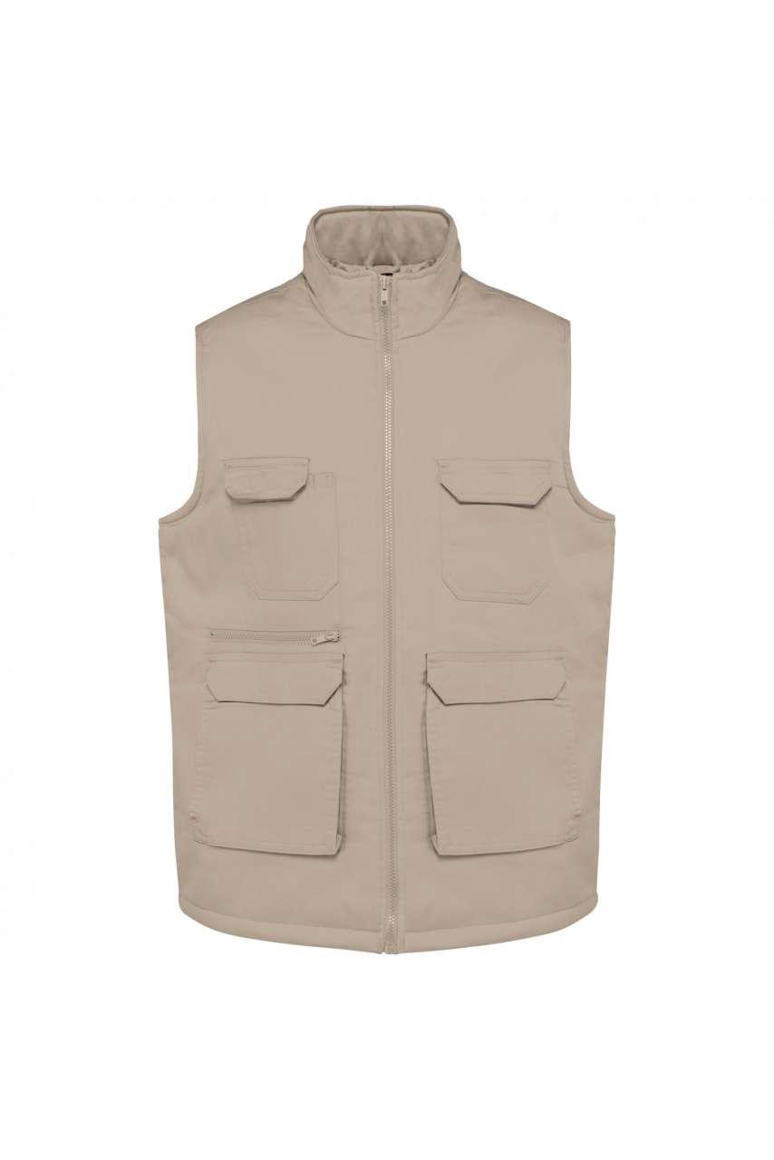 UNISEX PADDED MULTI-POCKET POLYCOTTON VEST