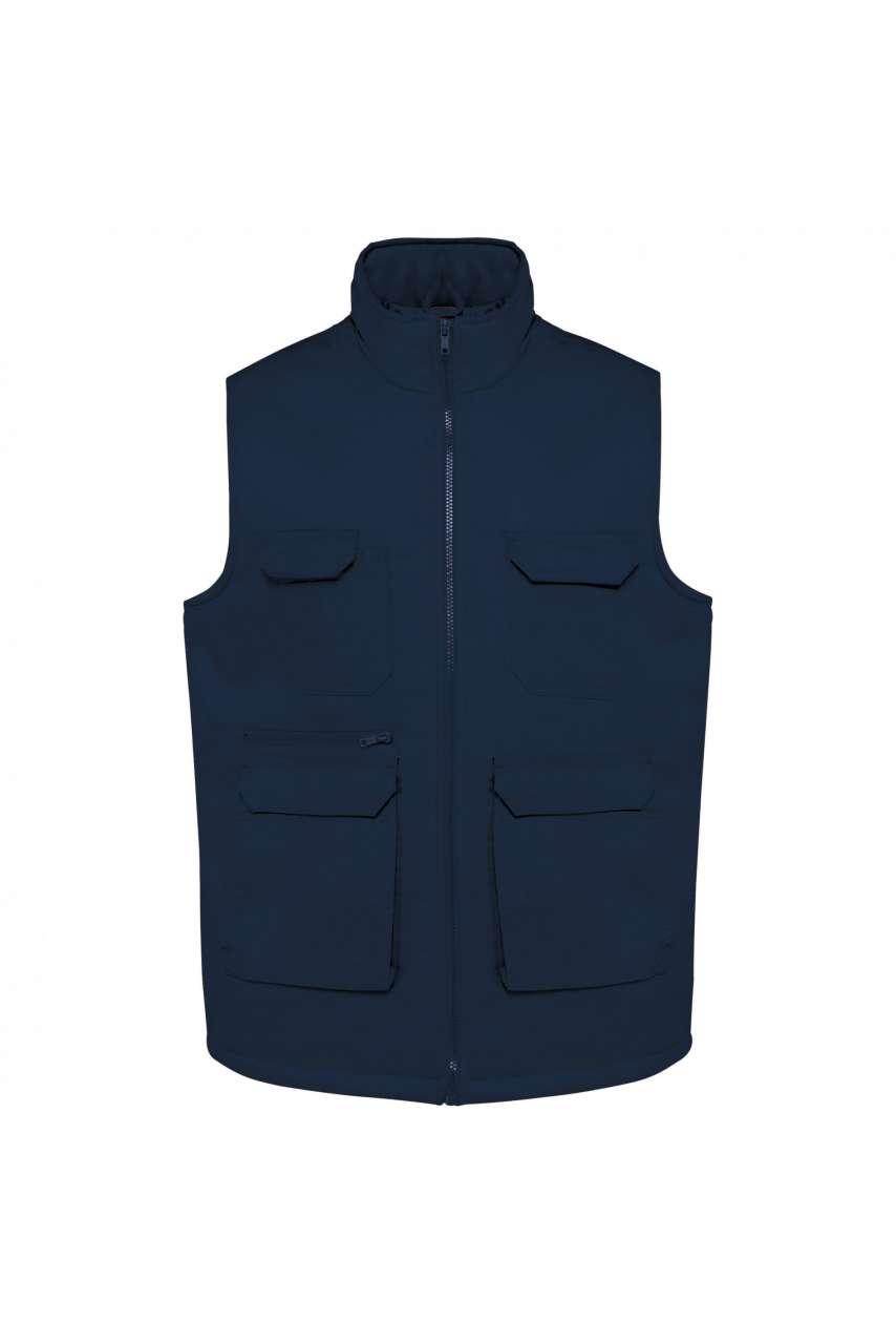 UNISEX PADDED MULTI-POCKET POLYCOTTON VEST