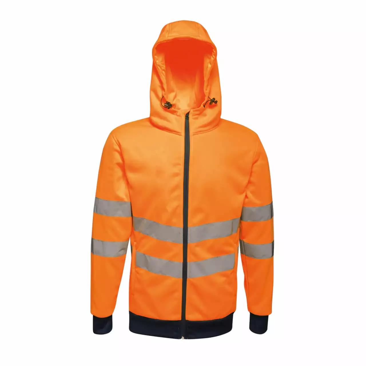 HI VIS PRO FULL ZIP STRETCH HOODIE JACKET