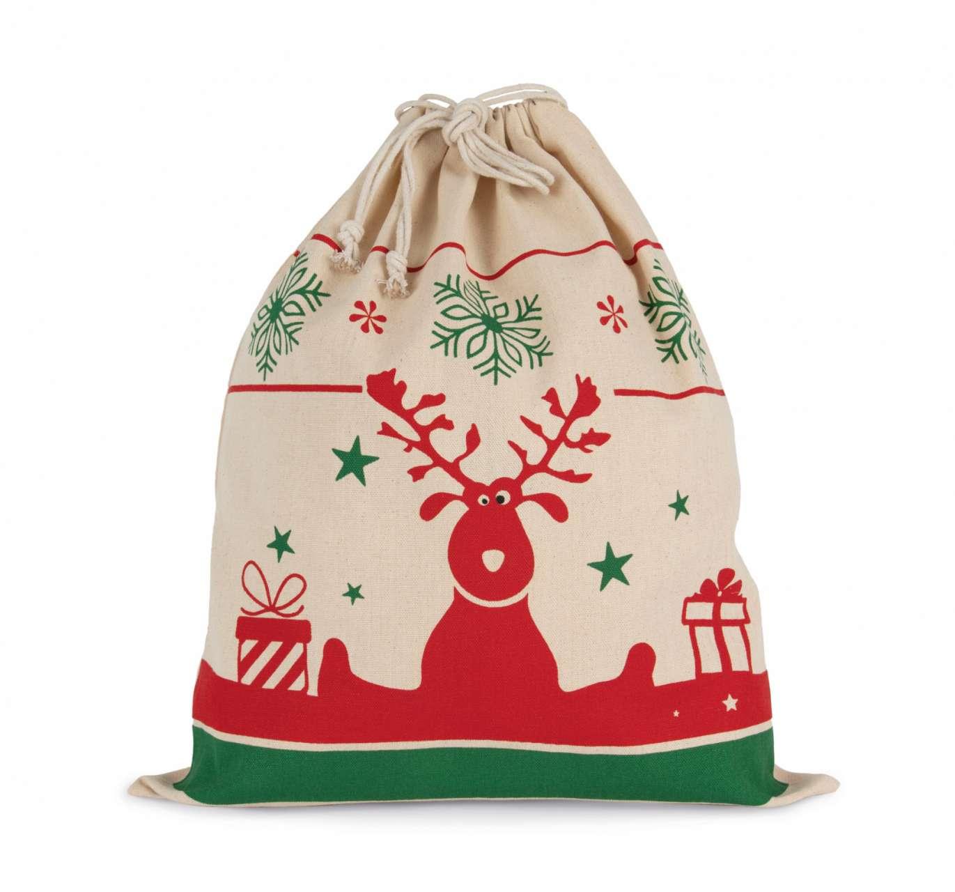 DRAWSTRING BAG WITH CHRISTMAS PATTERNS