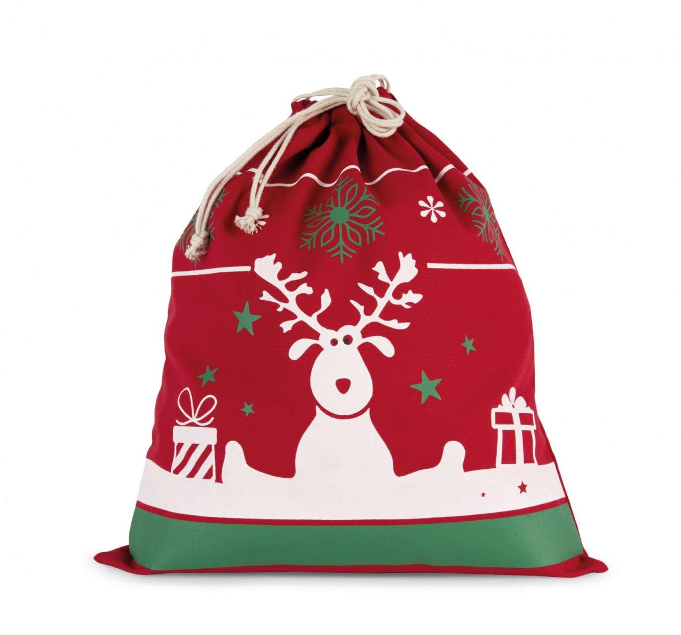 DRAWSTRING BAG WITH CHRISTMAS PATTERNS