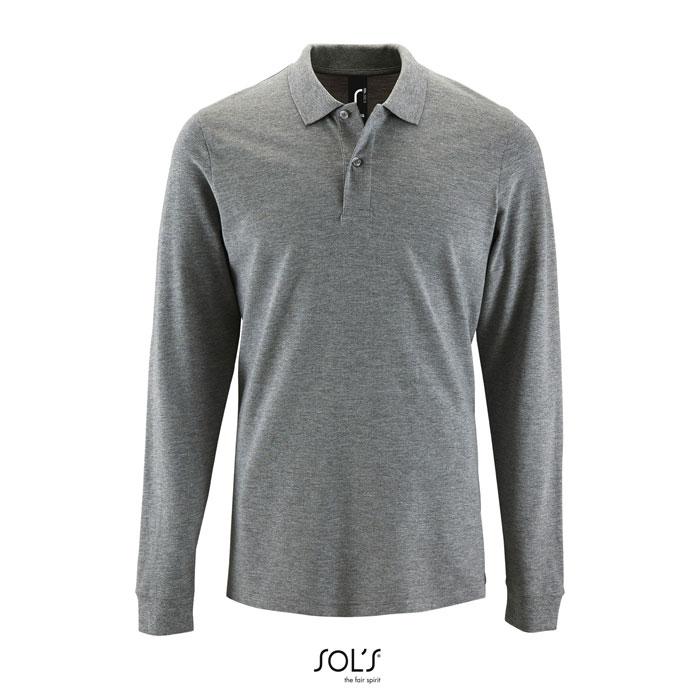 PERFECT MEN LSL POLO 180g (S02087-GY-4XL)