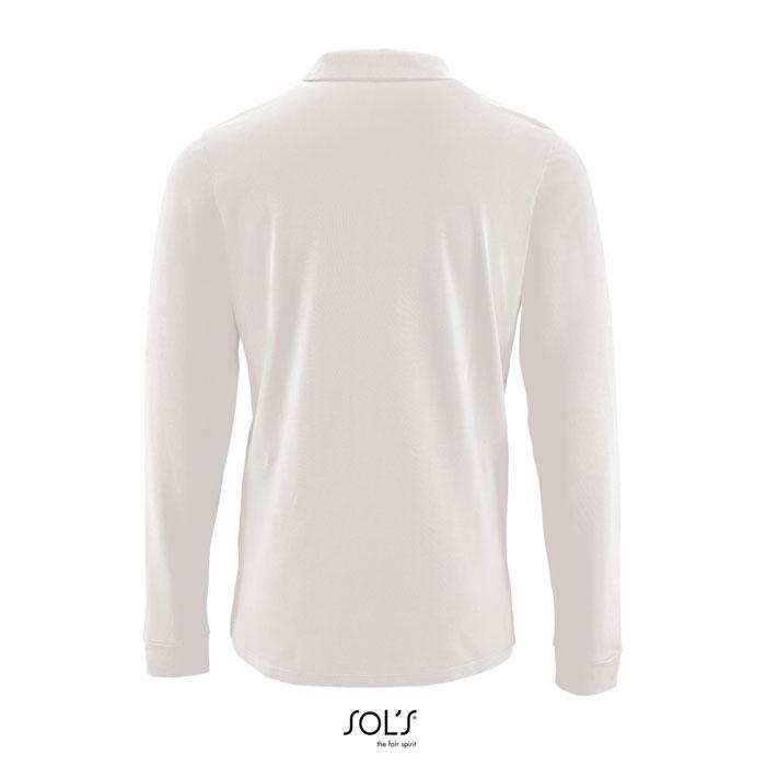 PERFECT MEN LSL POLO 180g (S02087-WH-M)