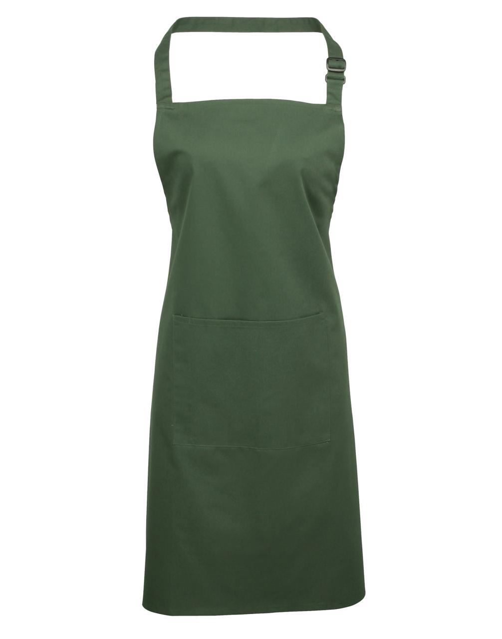 COLOURS COLLECTION BIB APRON WITH POCKET