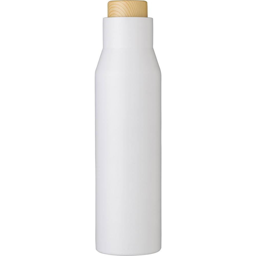 Rozsdamentes acél, duplafalú palack, 500 ml, fehér