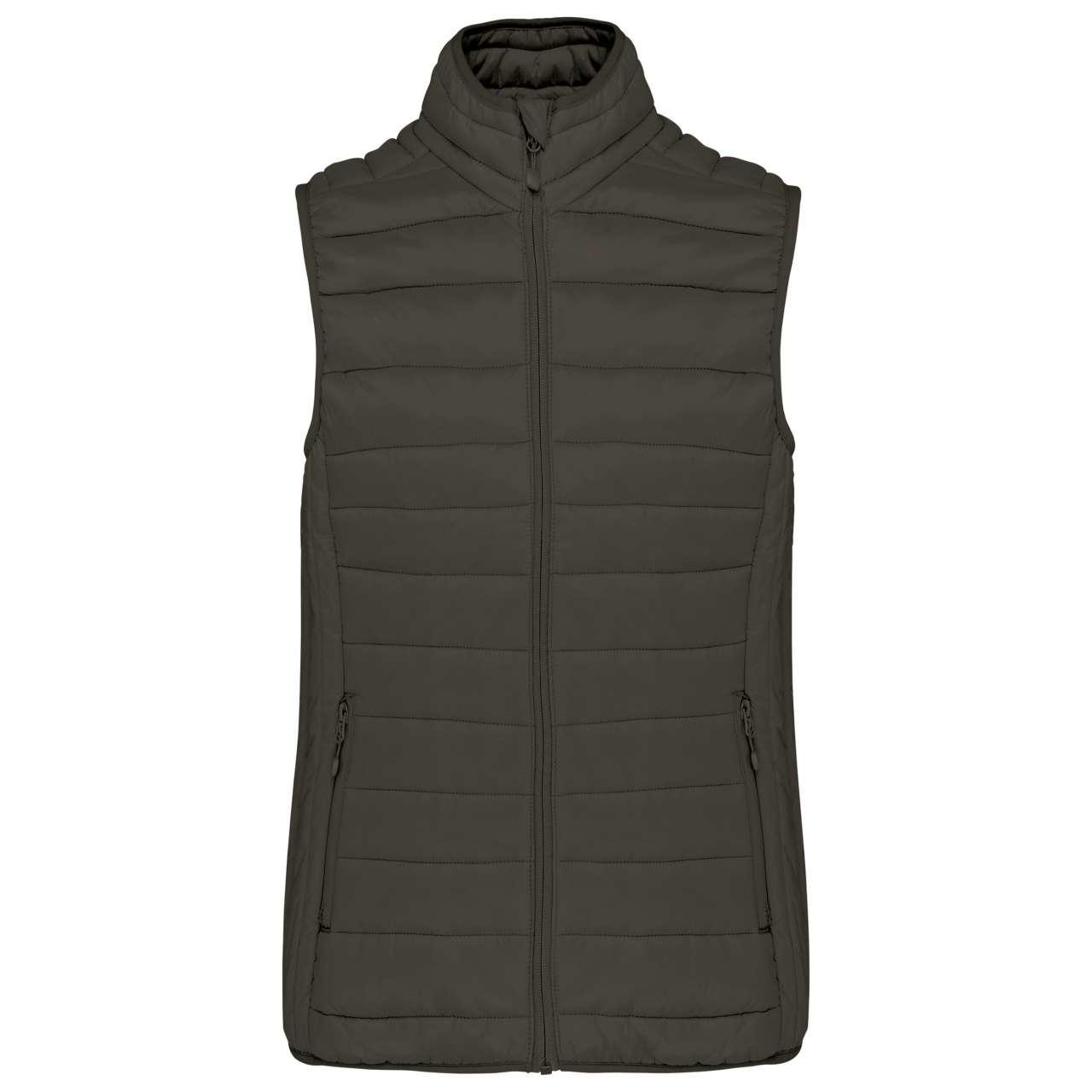 LADIES' LIGHTWEIGHT SLEEVELESS FAKE DOWN JACKET