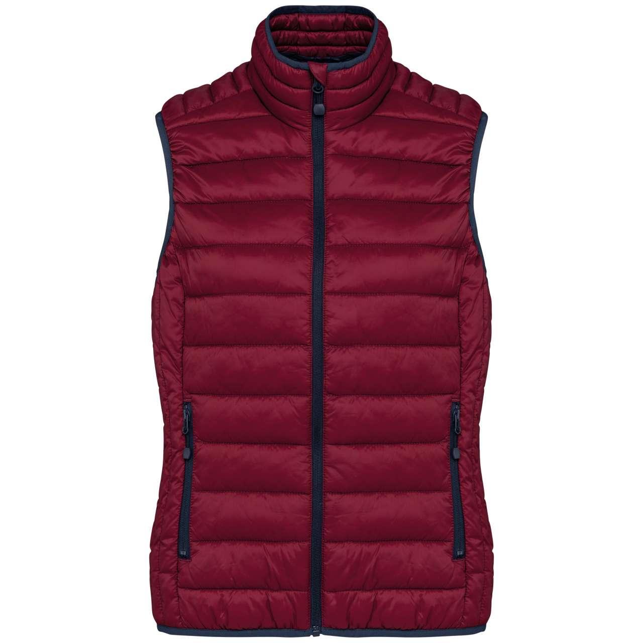 LADIES' LIGHTWEIGHT SLEEVELESS FAKE DOWN JACKET