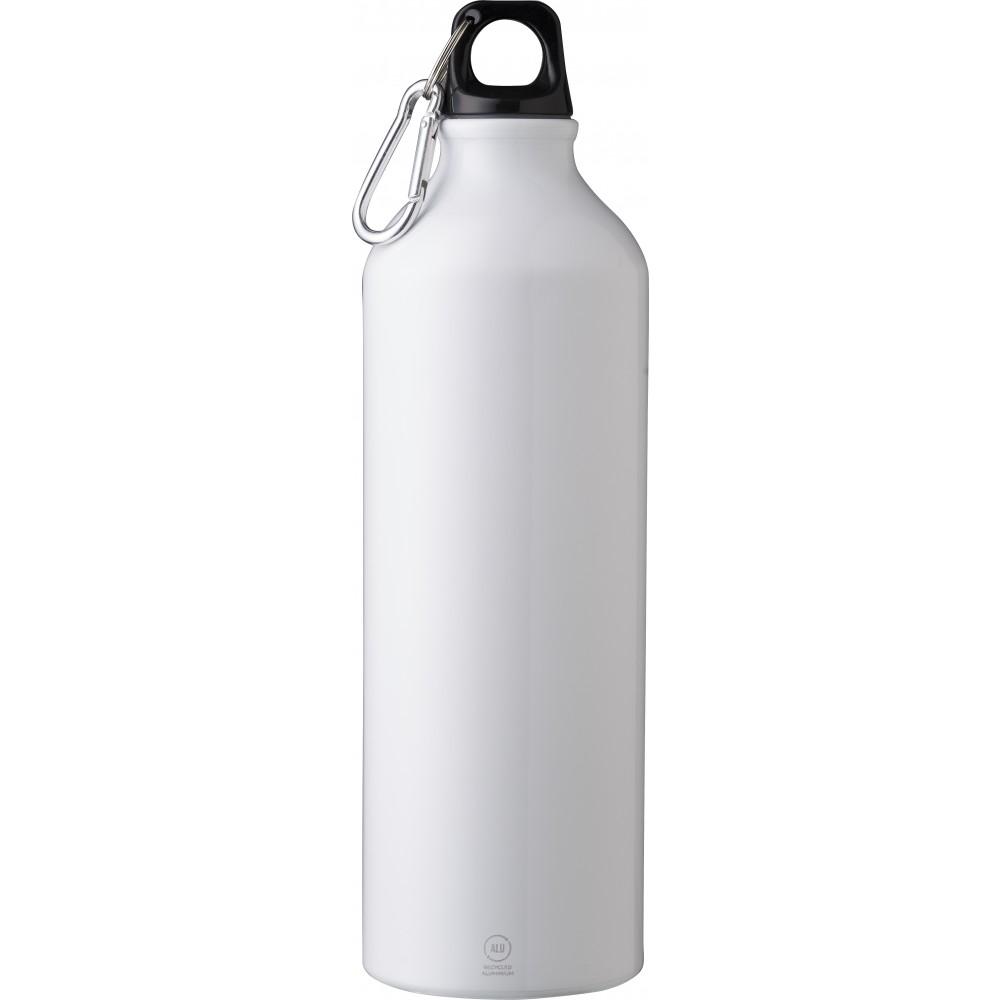 Újraalumínium sportpalack, 750 ml, fehér