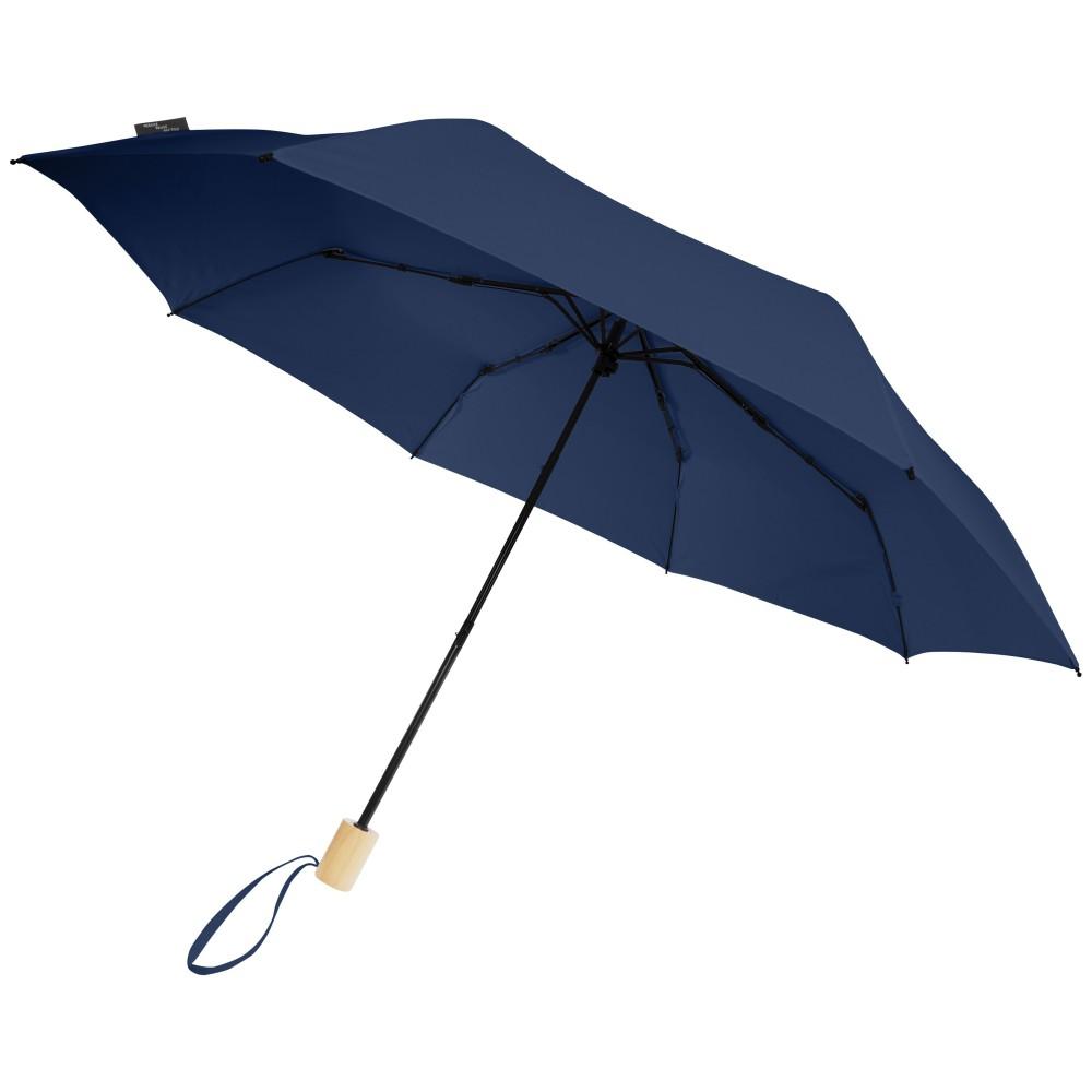 Birgit 21'' összecsukható szélálló esernyő, RPET, sötétkék