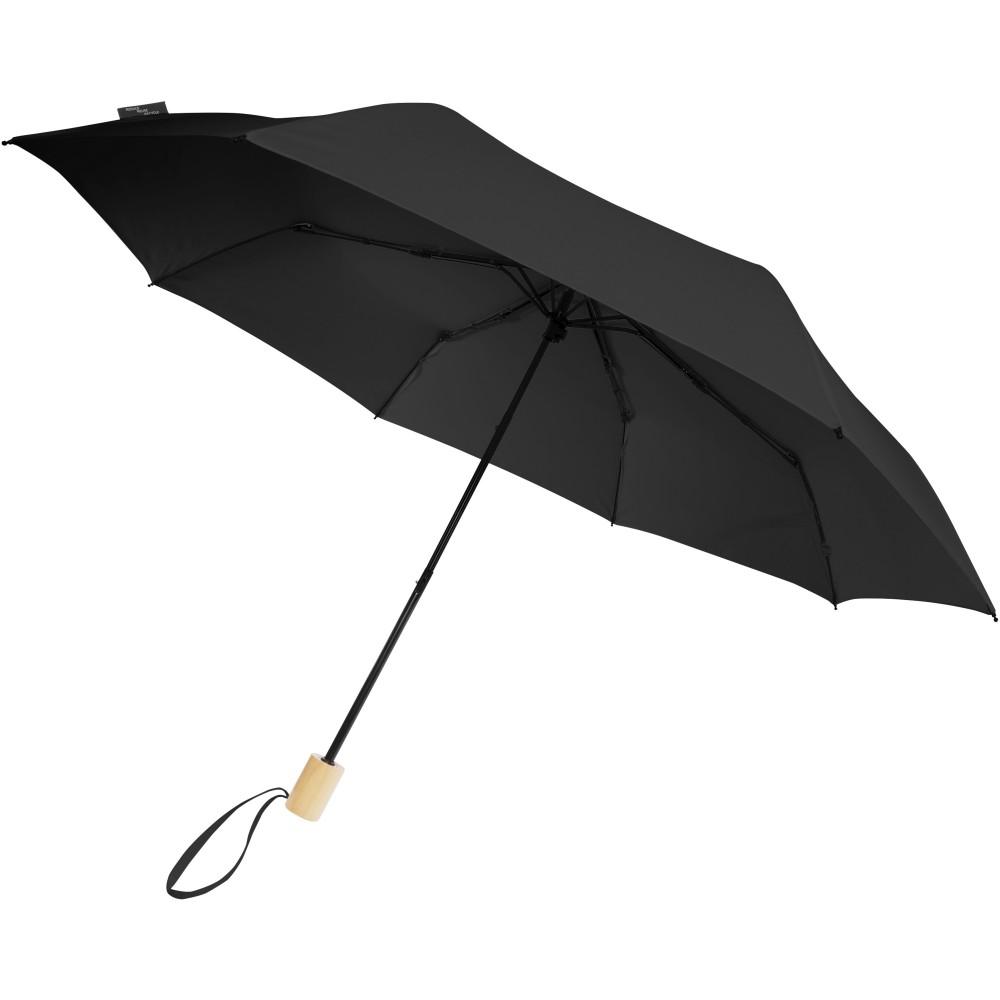 Birgit 21'' összecsukható szélálló esernyő, RPET, fekete
