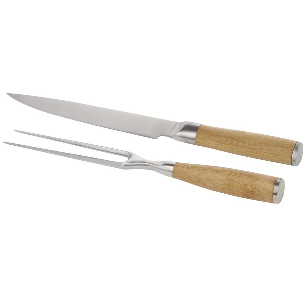 Cucinar hússzeletelő kés és villa, ezüst