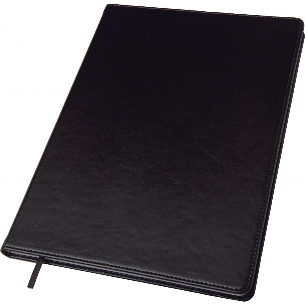 A4-es napló könyvjelzővel, fekete