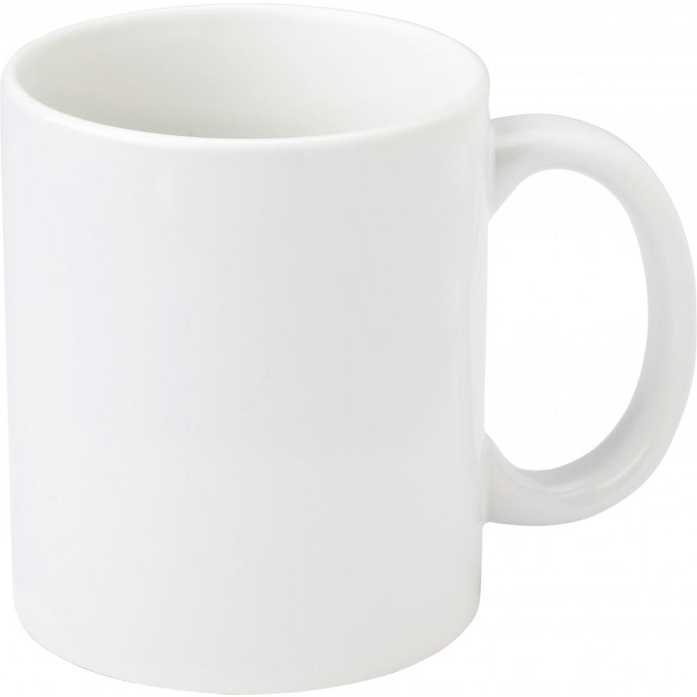 Szublimációs porcelán bögre, 325 ml, fehér