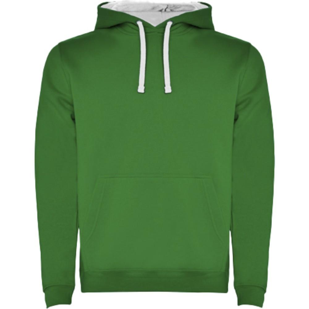 Roly Urban férfi kapucnis pulóver, Kelly Green, White, L