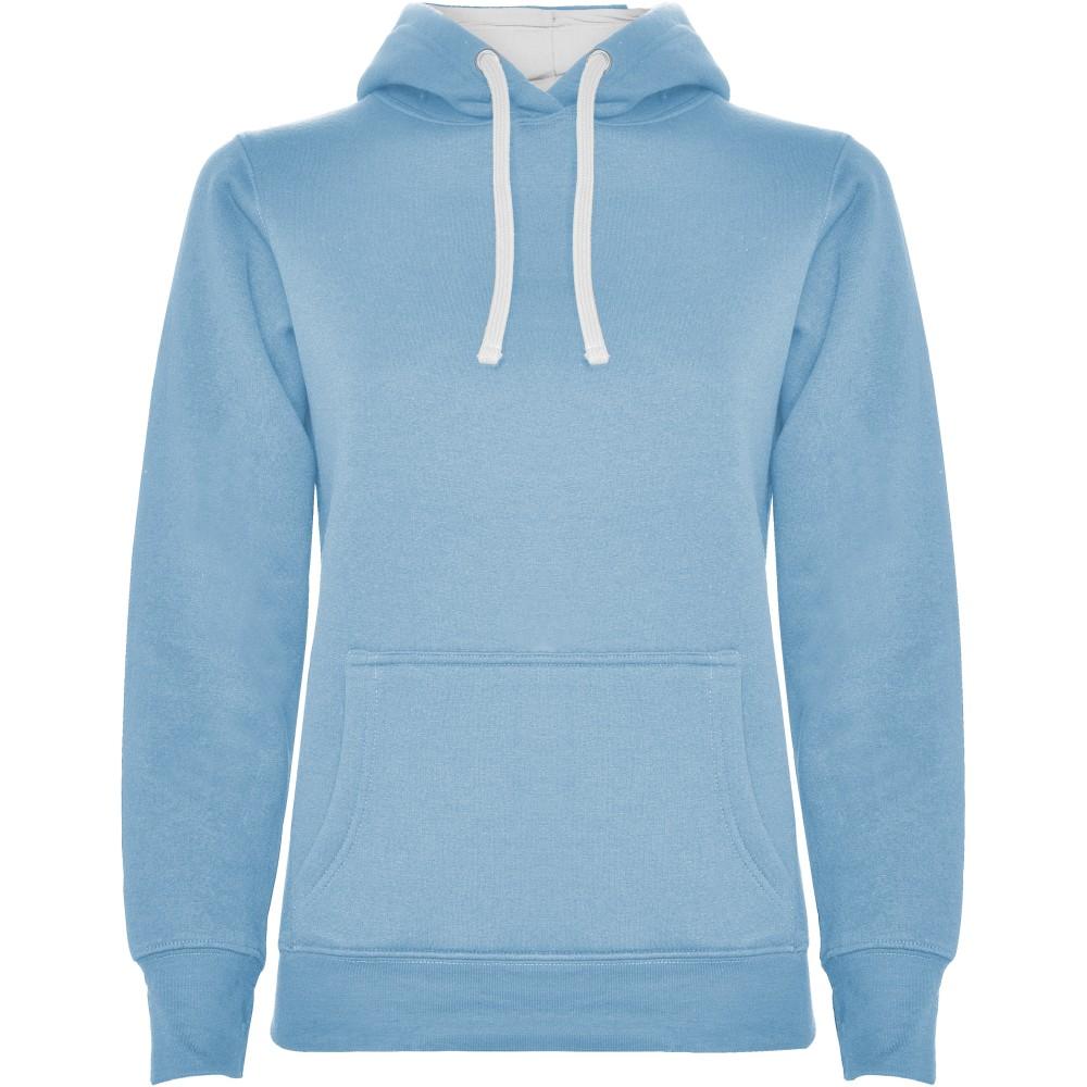 Roly Urban női kapucnis pulóver, Sky blue, White, L