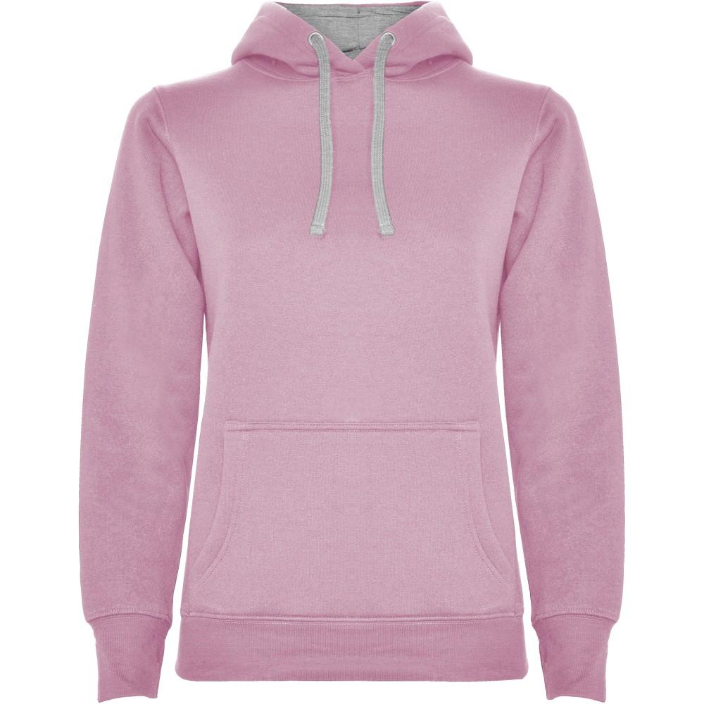 Roly Urban női kapucnis pulóver, Light pink, Marl Grey, S