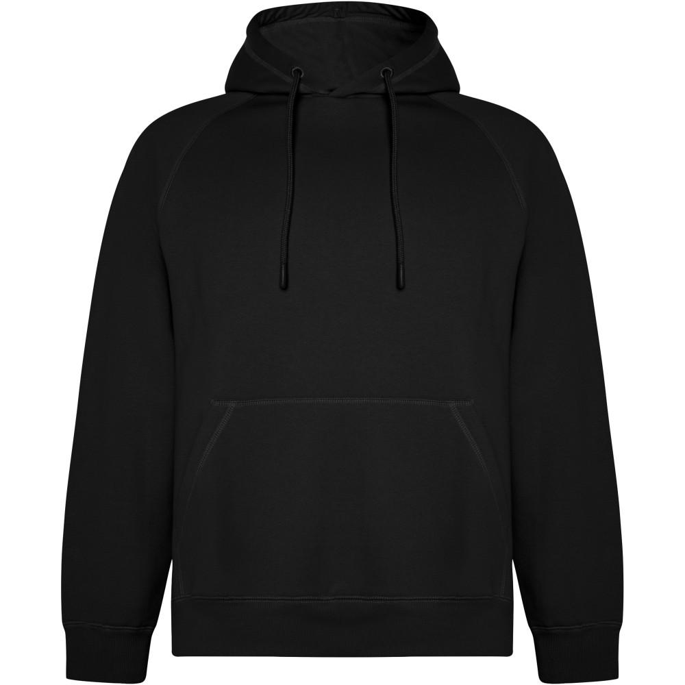 Roly Vinson uniszex kapucnis pulóver, Solid black, L