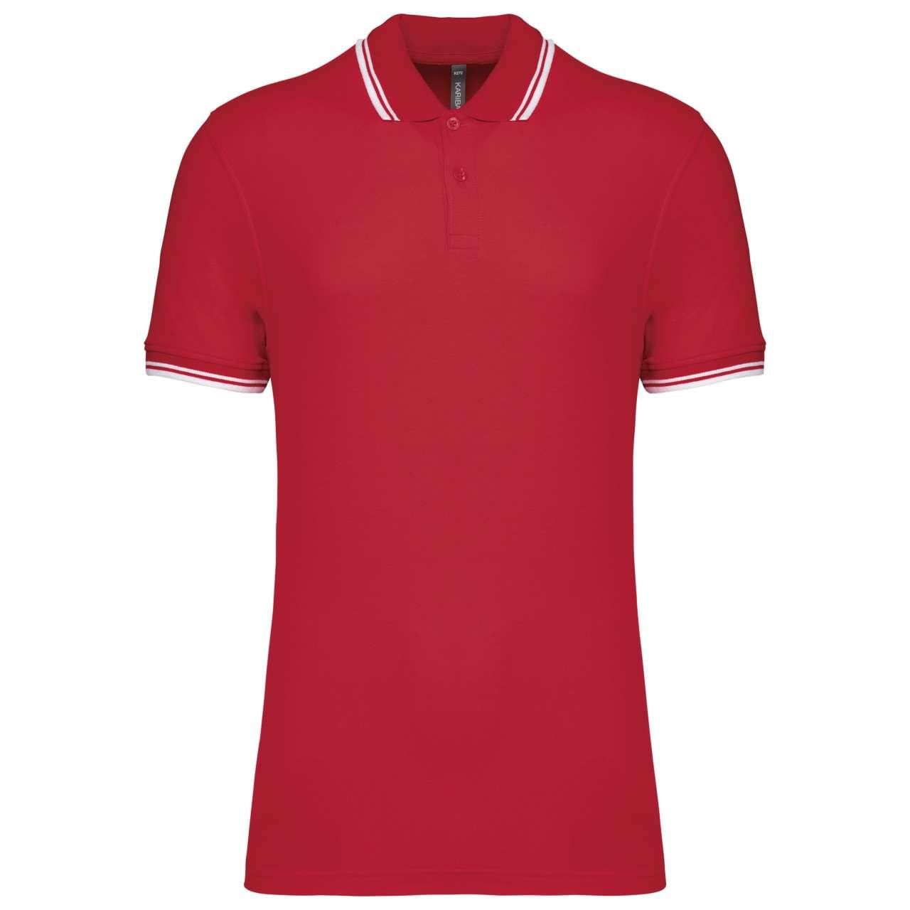 MEN'S 2 STRIPED SHORT SLEEVED POLOSHIRT