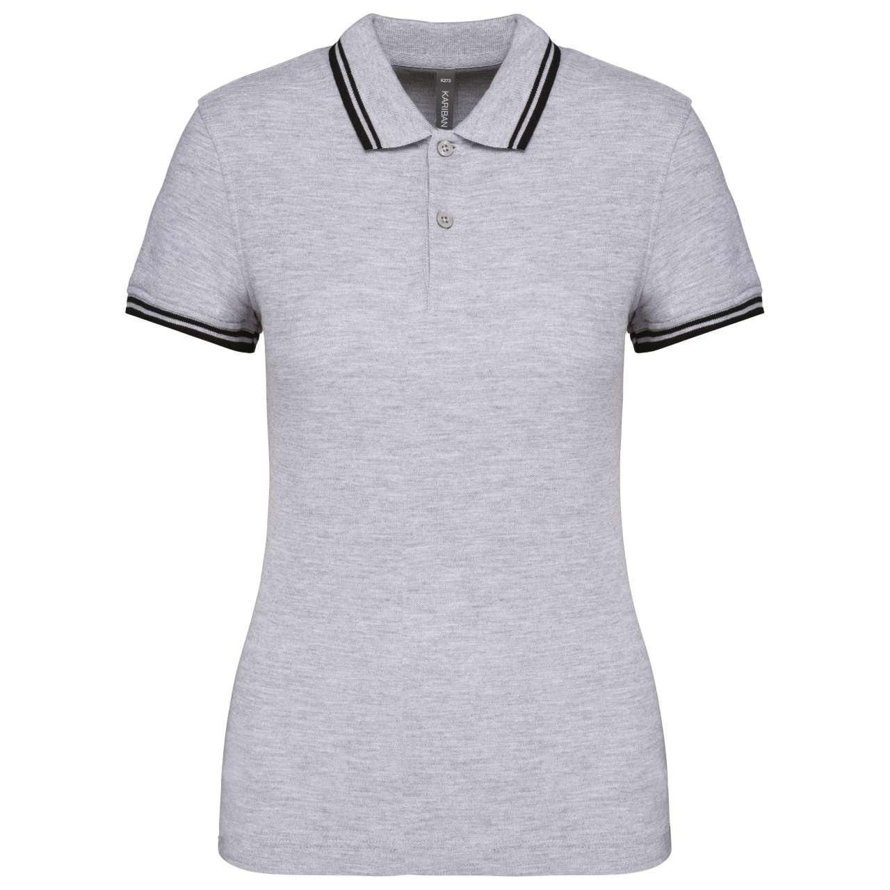 LADIE'S 2 STRIPED SHORT SLEEVED POLOSHIRT