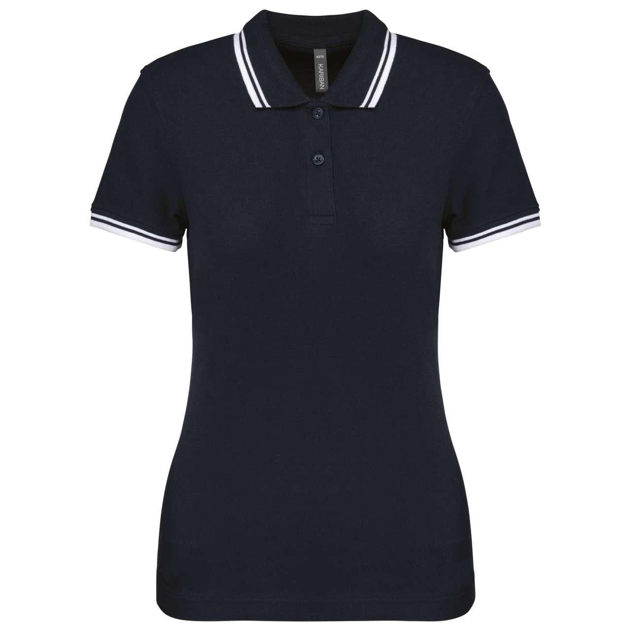 LADIE'S 2 STRIPED SHORT SLEEVED POLOSHIRT