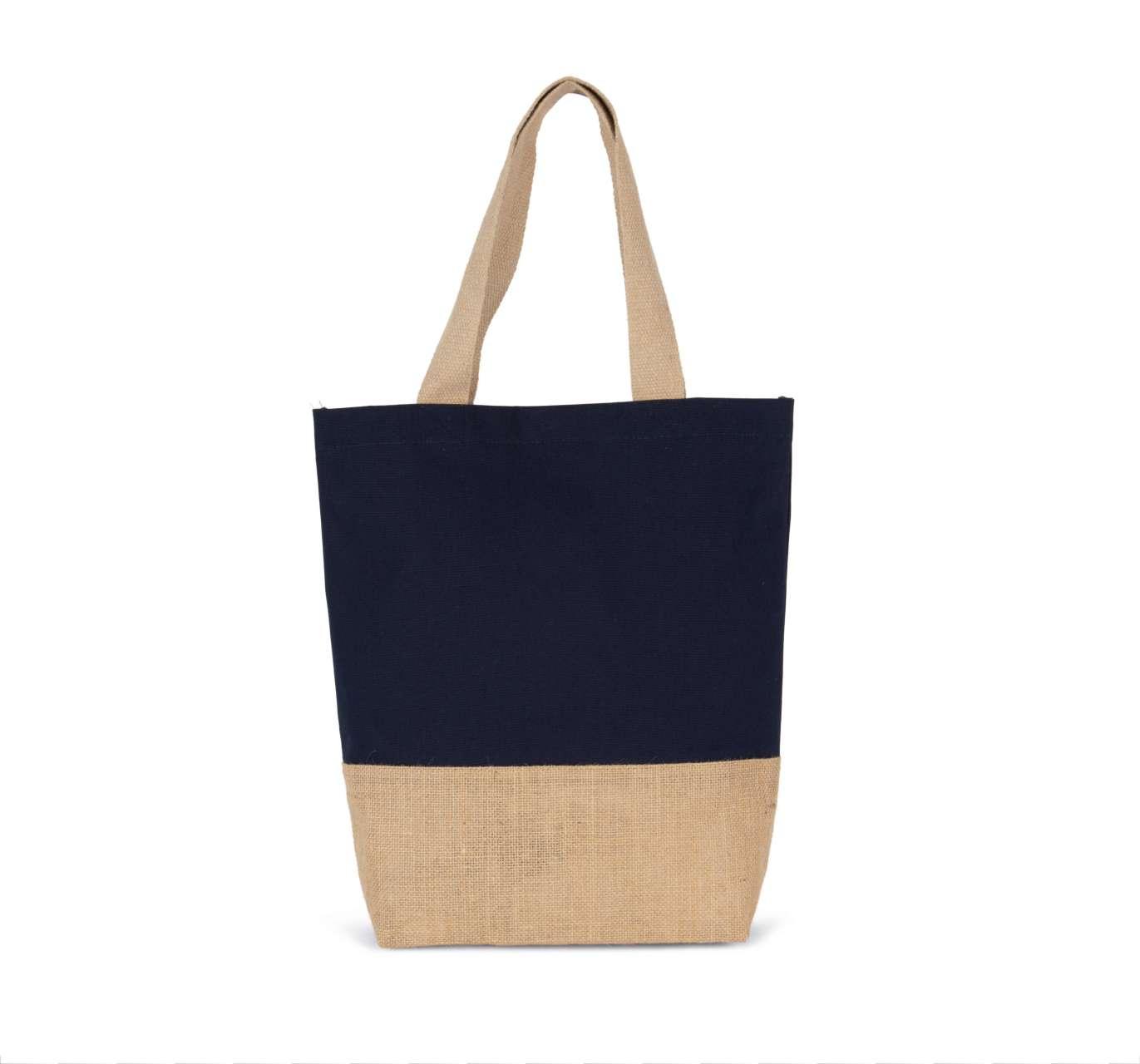 SHOPPING BAG IN COTTON AND BONDED JUTE THREADS