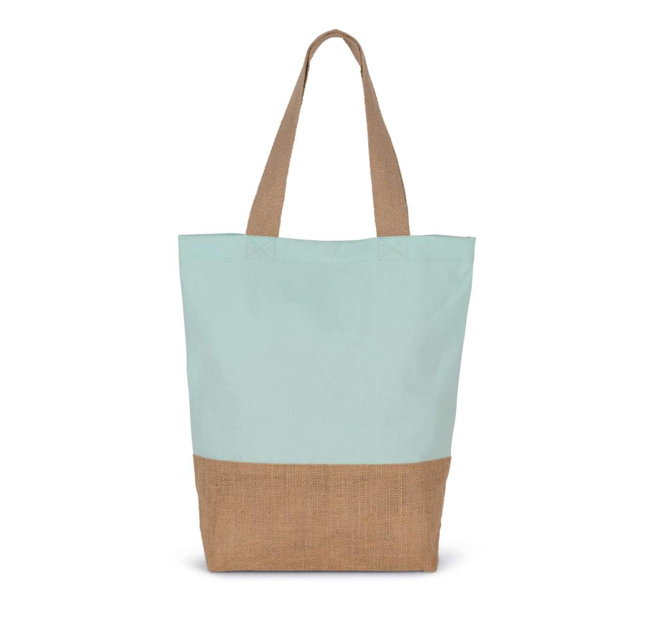 SHOPPING BAG IN COTTON AND BONDED JUTE THREADS