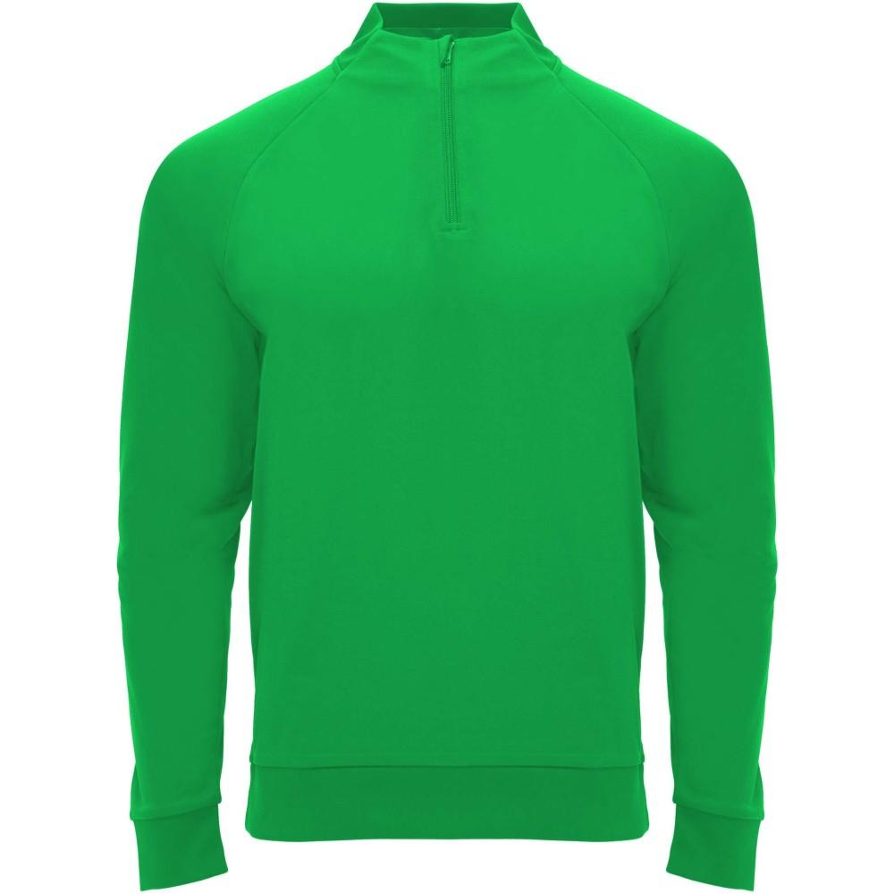 Epiro hosszú ujjú negyed cipzáros gyerekpulóver, green fern, 14