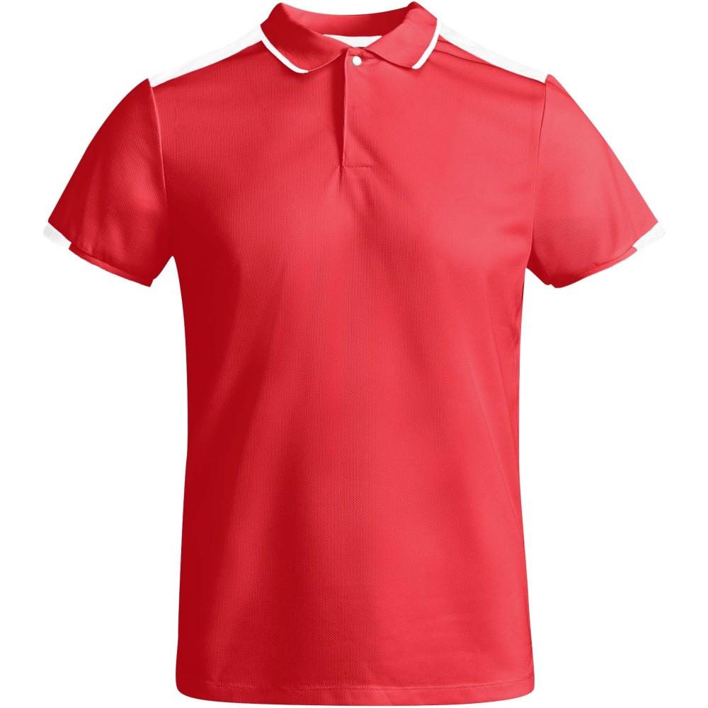 Tamil rövid ujjú férfi sportpóló, red, white, XL