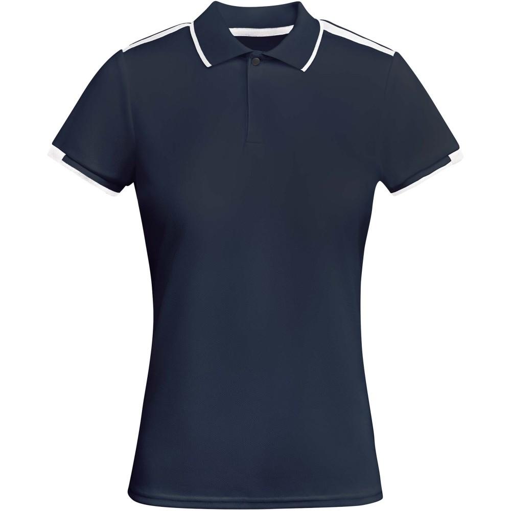 Tamil rövid ujjú női sportpóló, navy blue, white, M